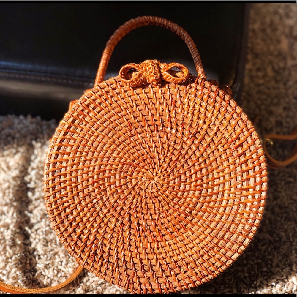 Round 5 Wicker Bag | azaz swim.